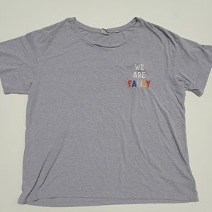 Junk Food We Are Family Gray T-Shirt